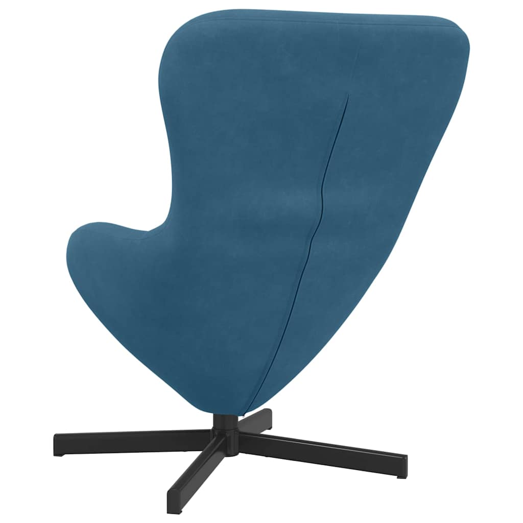 Eiersessel Blau 63 x 73 x 90 cm Samt