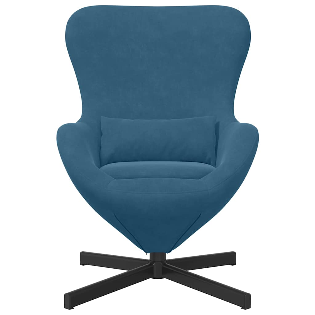 Eiersessel Blau 63 x 73 x 90 cm Samt