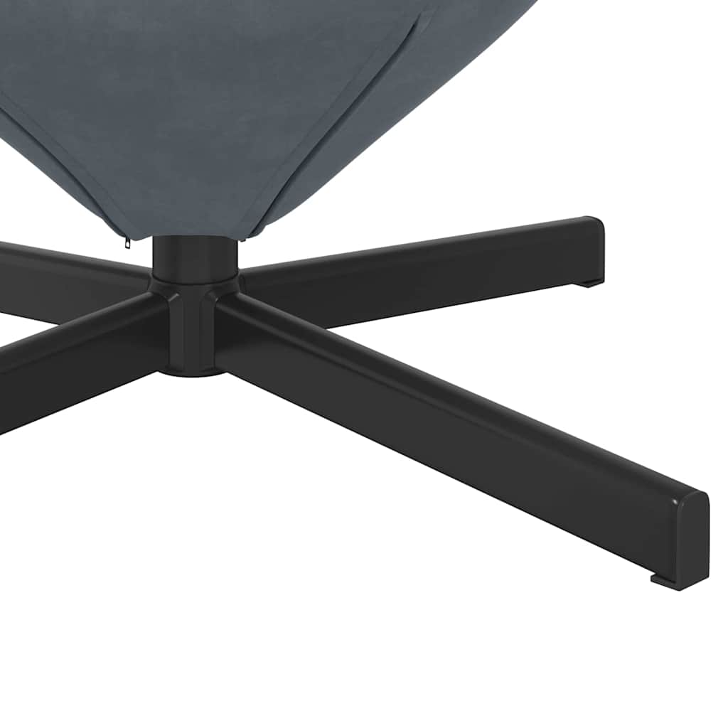 Eiersessel Dunkelgrau 63 x 73 x 90 cm Samt