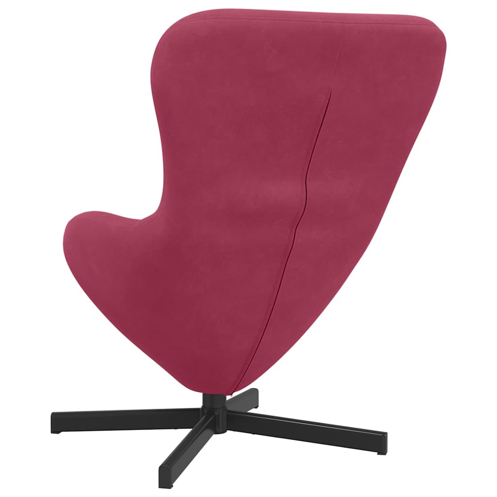 Eiersessel Weinrot 63 x 73 x 90 cm Samt