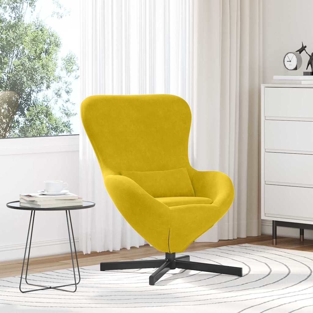 Eiersessel Gelb 63 x 73 x 90 cm Samt