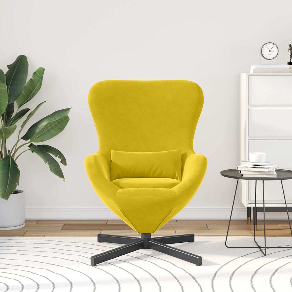 Eiersessel Gelb 63 x 73 x 90 cm Samt