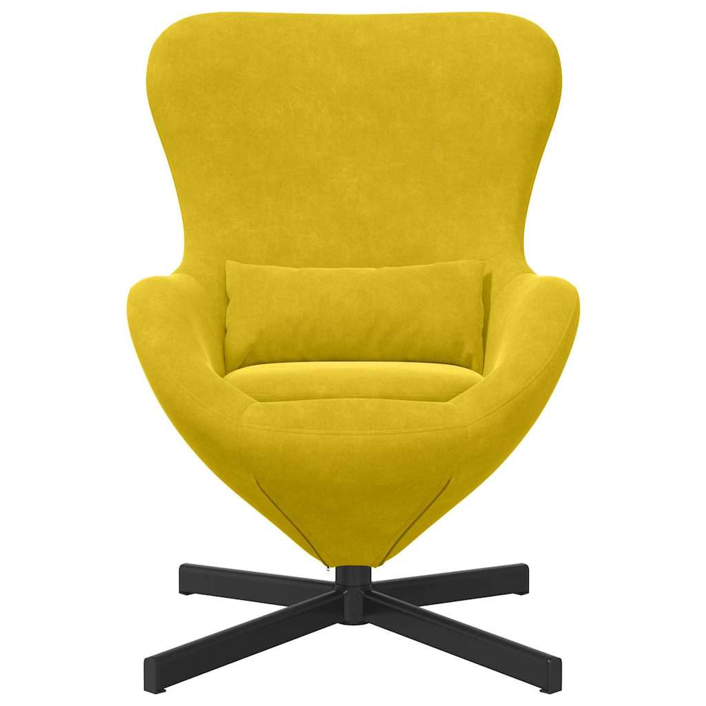 Eiersessel Gelb 63 x 73 x 90 cm Samt