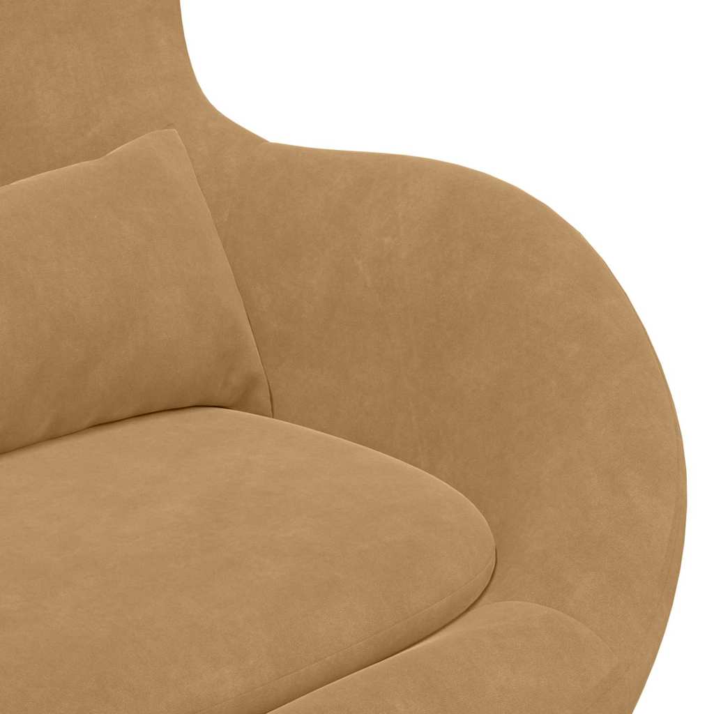 Eiersessel Braun 63 x 73 x 90 cm Samt