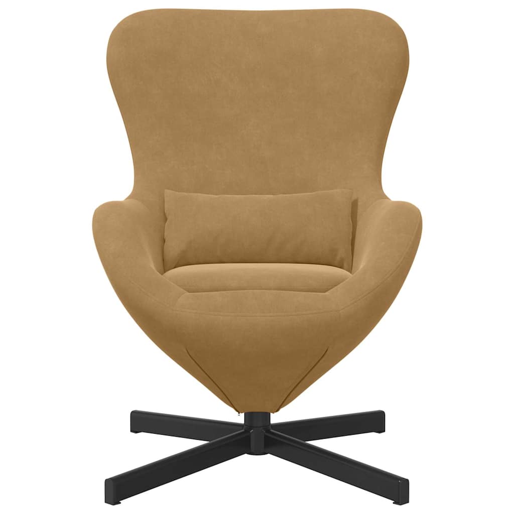 Eiersessel Braun 63 x 73 x 90 cm Samt