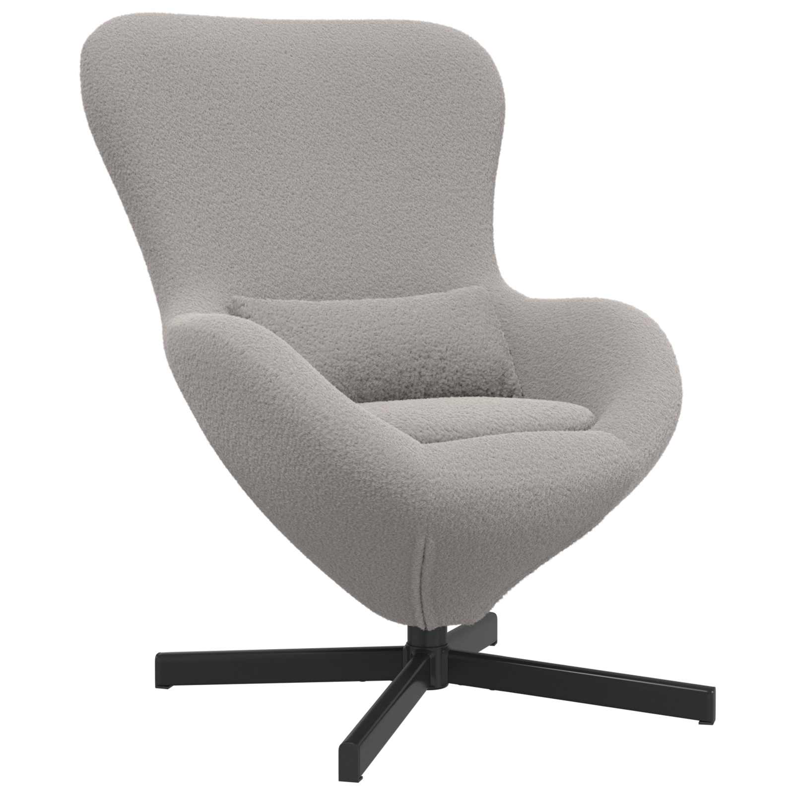 Eiersessel Hellgrau 63 x 73 x 90 cm Stoff