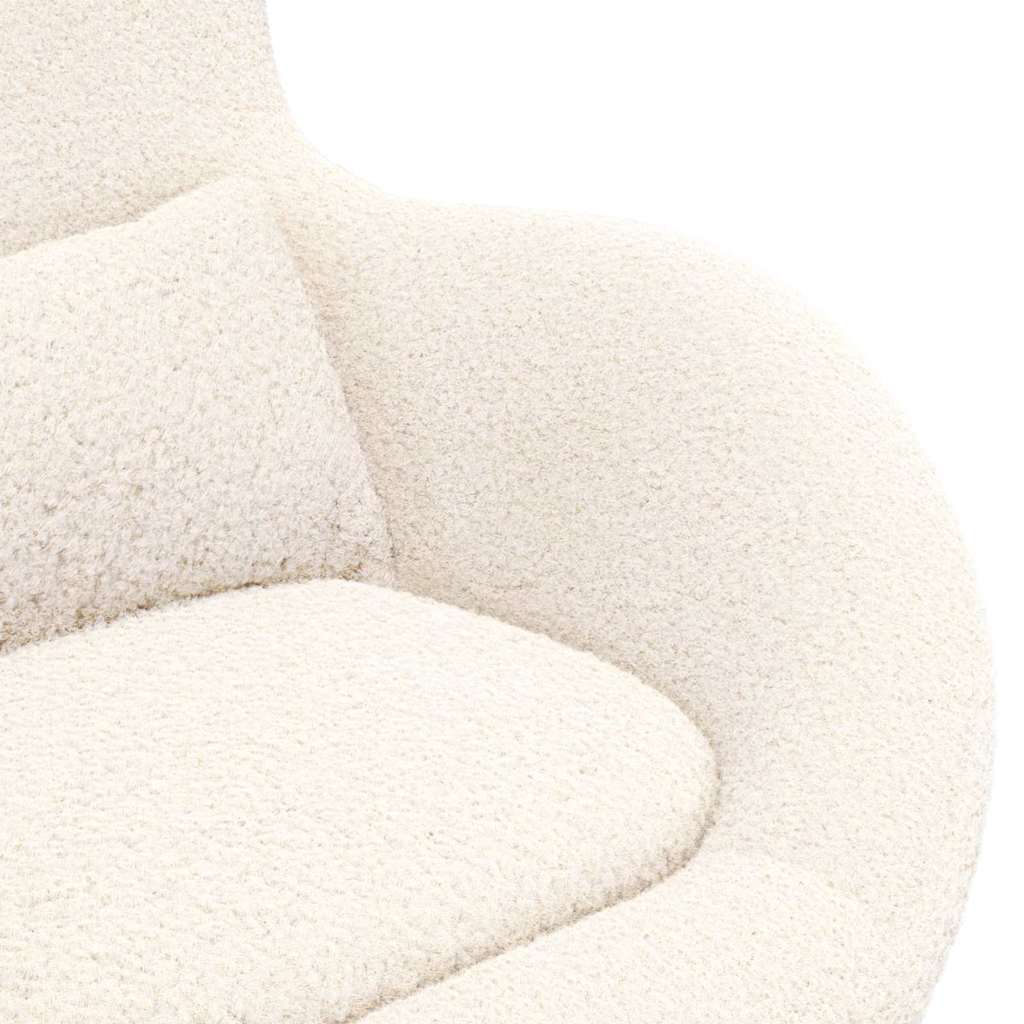 Eiersessel Creme 63 x 73 x 90 cm Stoff