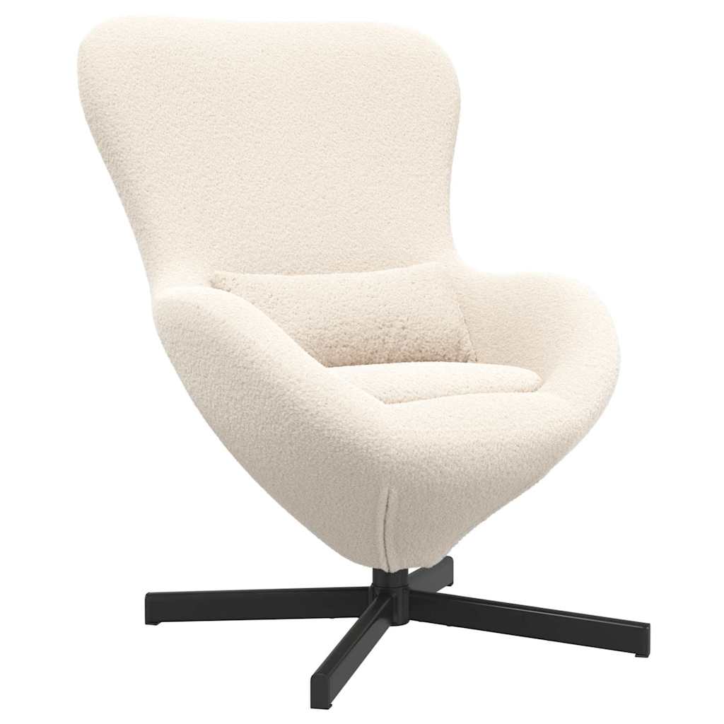 Eiersessel Creme 63 x 73 x 90 cm Stoff