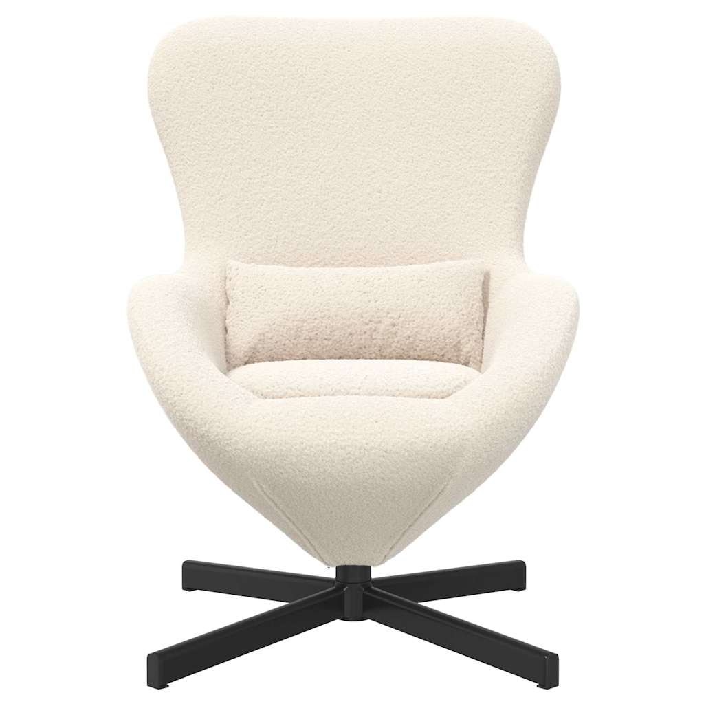 Eiersessel Creme 63 x 73 x 90 cm Stoff