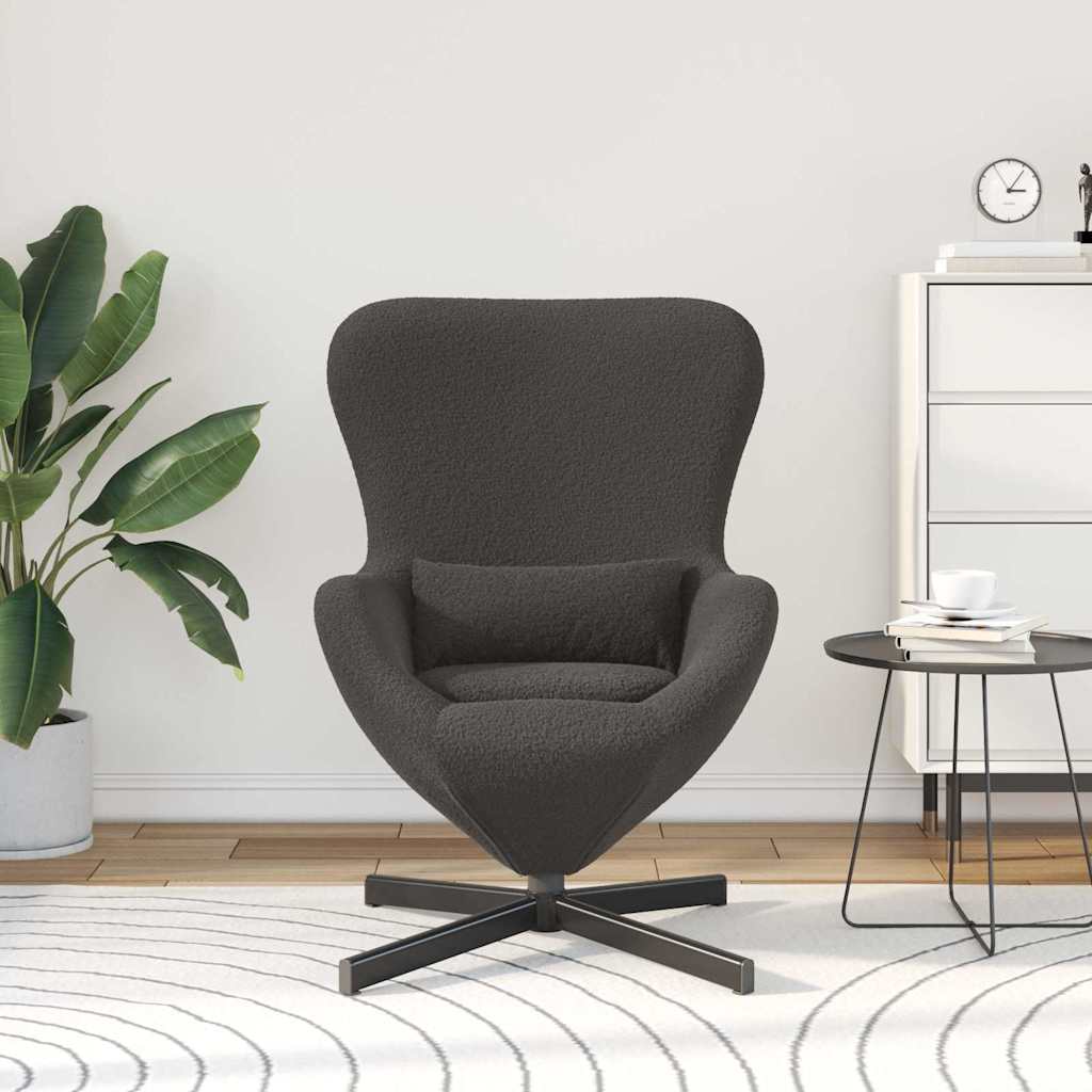 Eiersessel Dunkelgrau 63 x 73 x 90 cm Stoff