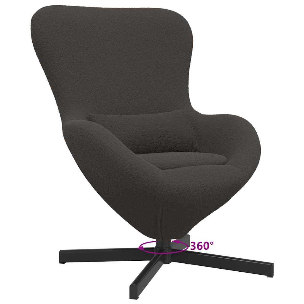 Eiersessel Dunkelgrau 63 x 73 x 90 cm Stoff