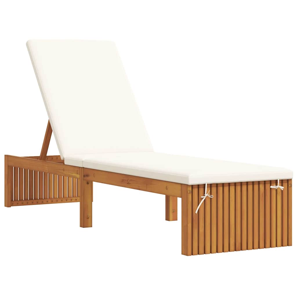 Sonnenliege Öl-Natur 200 x 55 x 94 cm Massivholz Akazie