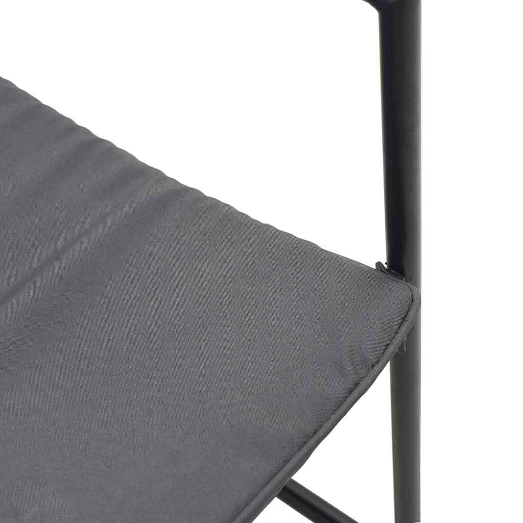 Stuhl mit Kissen 4 pcs Schwarz und Anthrazit Textilene