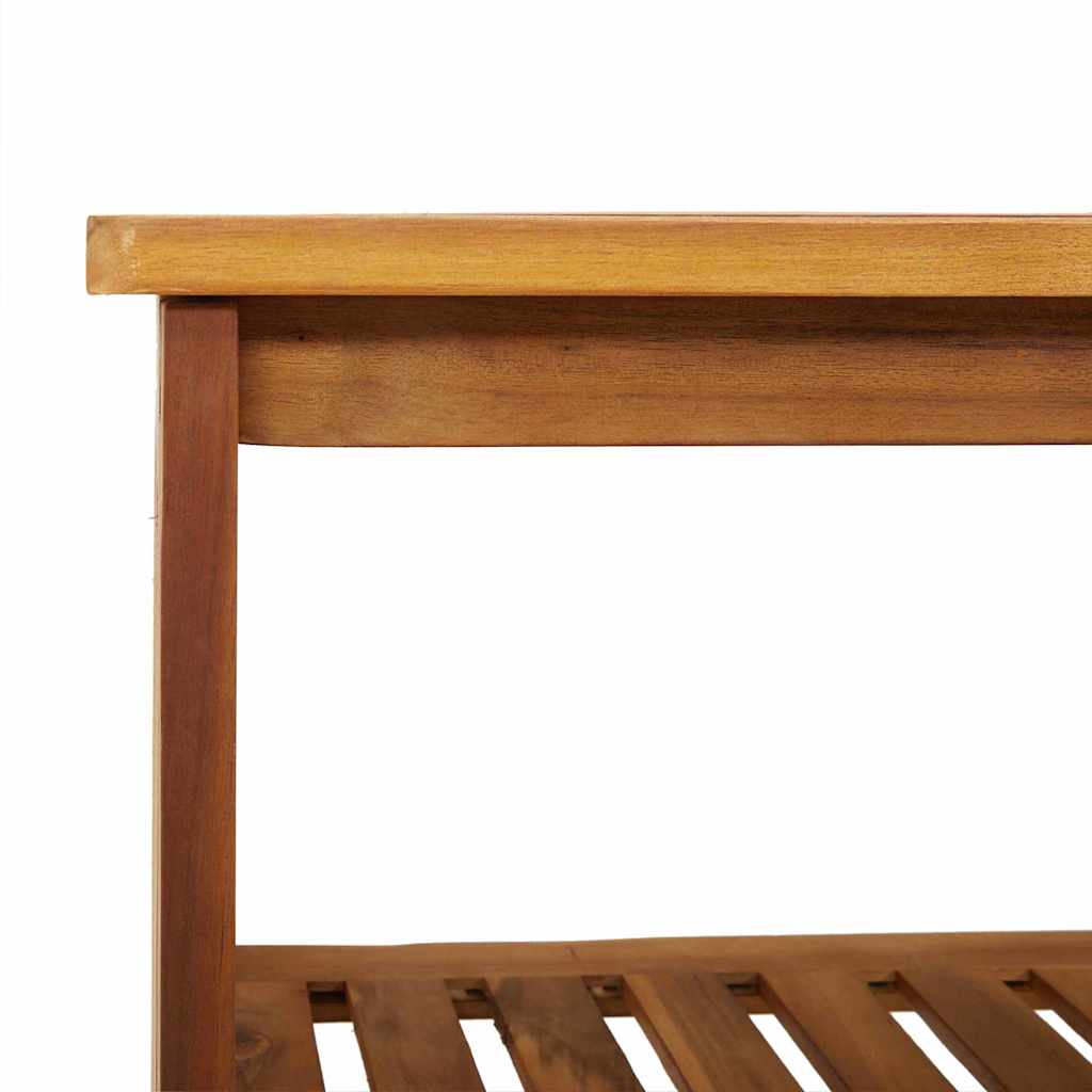 Garten-Schrank mit Regal Natur 90 x 40 x 90cm Massivholz Akazie