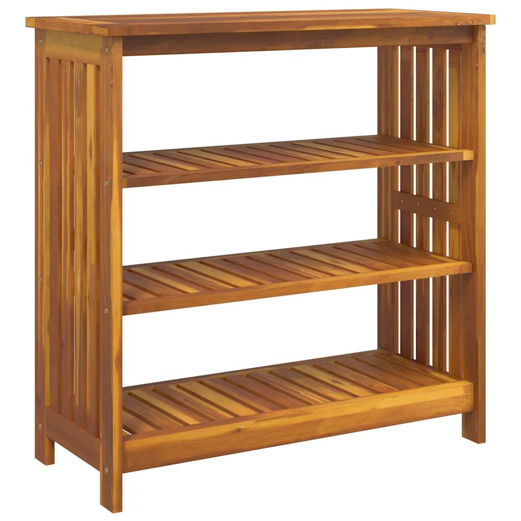 Garten-Schrank mit Regal Natur 90 x 40 x 90cm Massivholz Akazie
