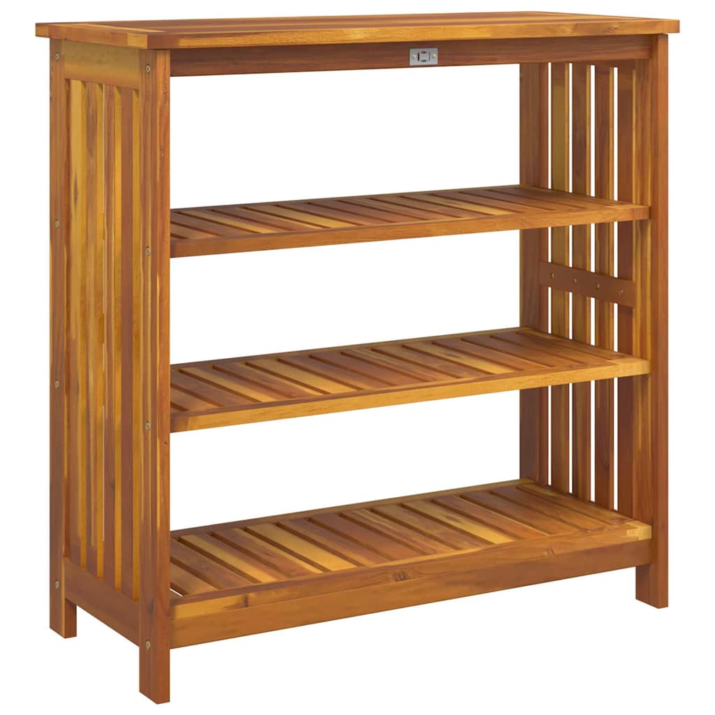 Garten-Schrank mit Regal Natur 90 x 40 x 90cm Massivholz Akazie