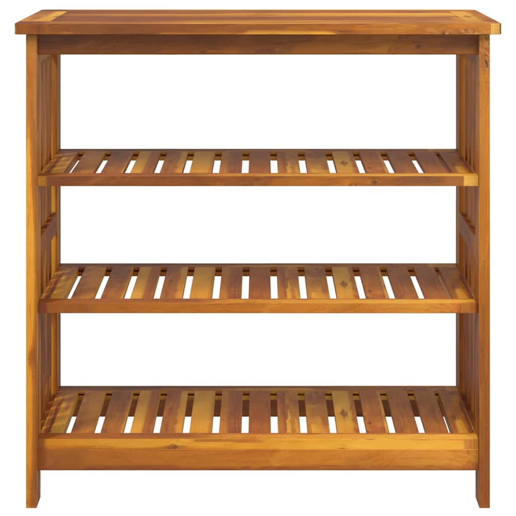 Garten-Schrank mit Regal Natur 90 x 40 x 90cm Massivholz Akazie