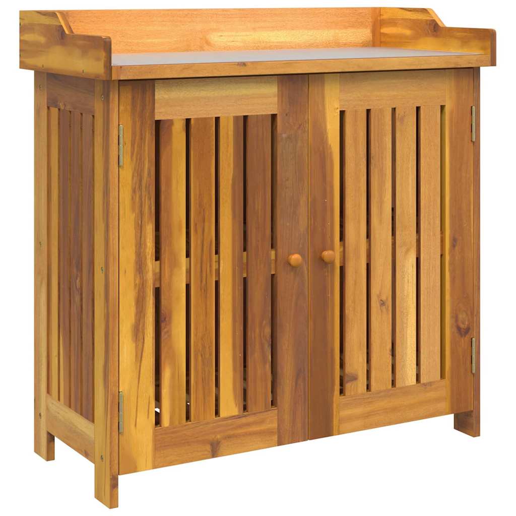 Garten-Schrank Natur 78 x 36,5 x 78 cm Massivholz Akazie