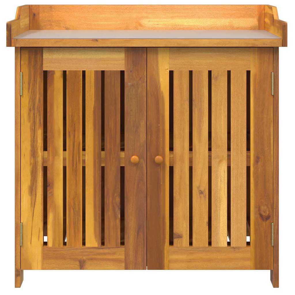 Garten-Schrank Natur 78 x 36,5 x 78 cm Massivholz Akazie