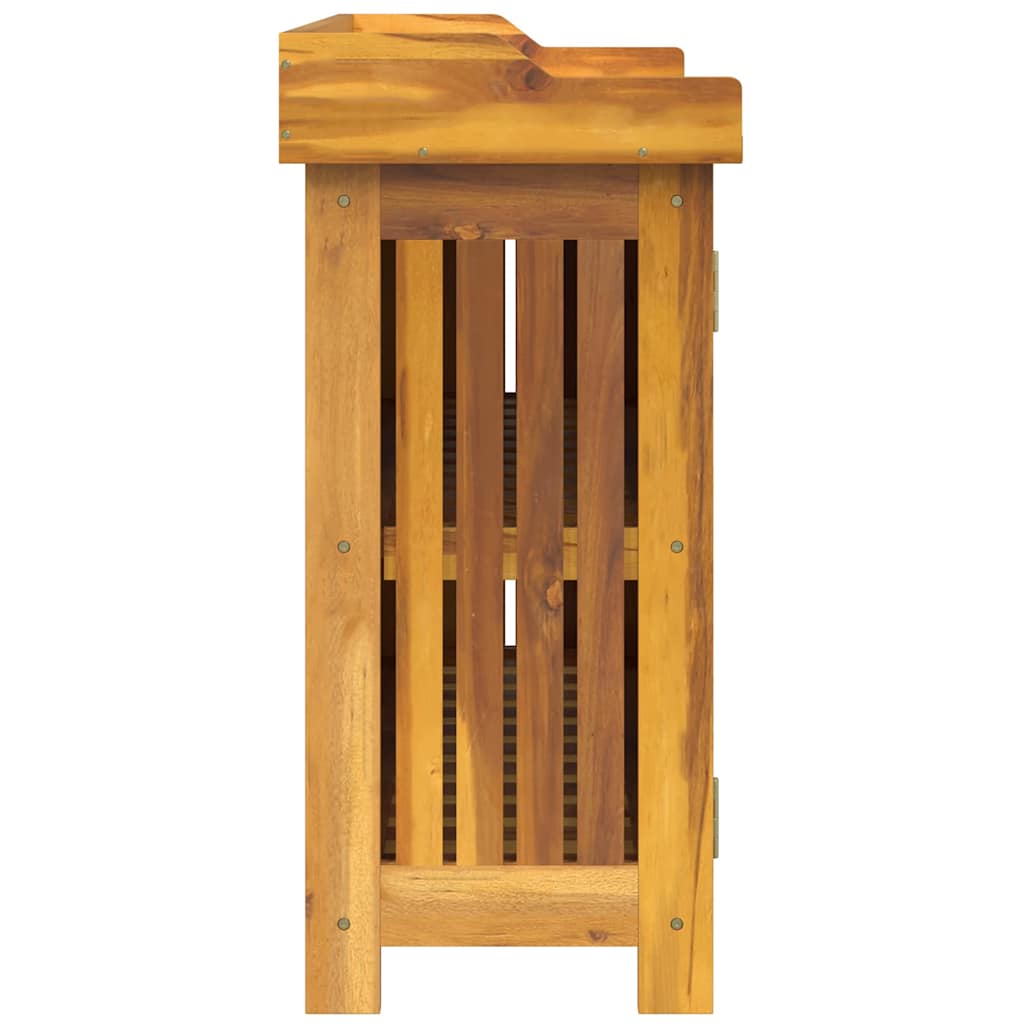Garten-Schrank Natur 78 x 36,5 x 78 cm Massivholz Akazie