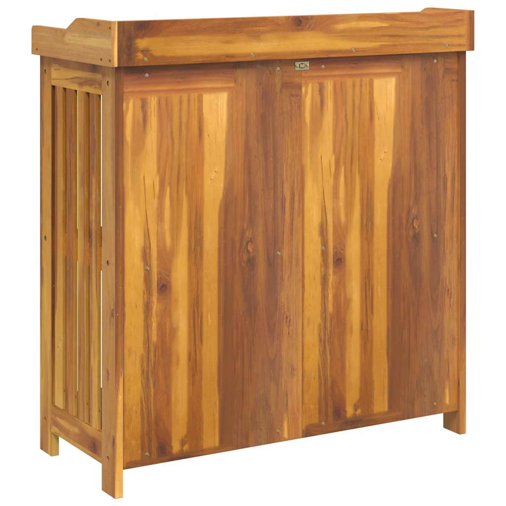 Garten-Schrank Natur 93 x 41,5 x 98 cm Massivholz Akazie