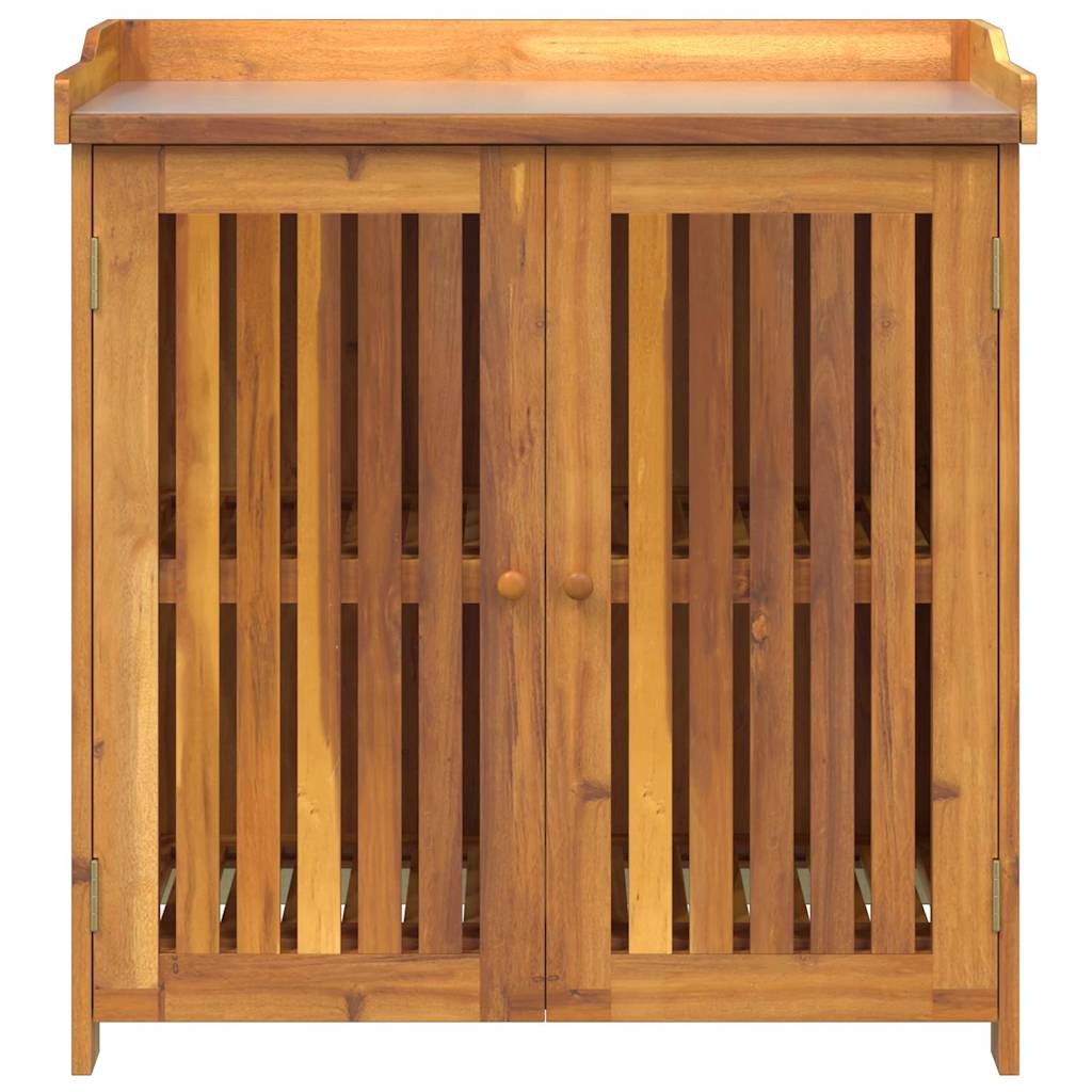 Garten-Schrank Natur 93 x 41,5 x 98 cm Massivholz Akazie
