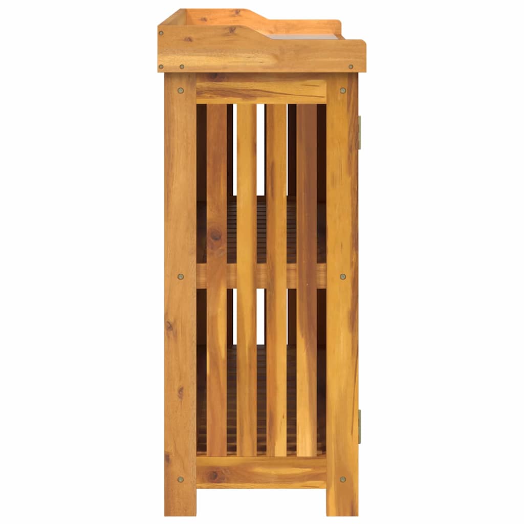 Garten-Schrank Natur 93 x 41,5 x 98 cm Massivholz Akazie