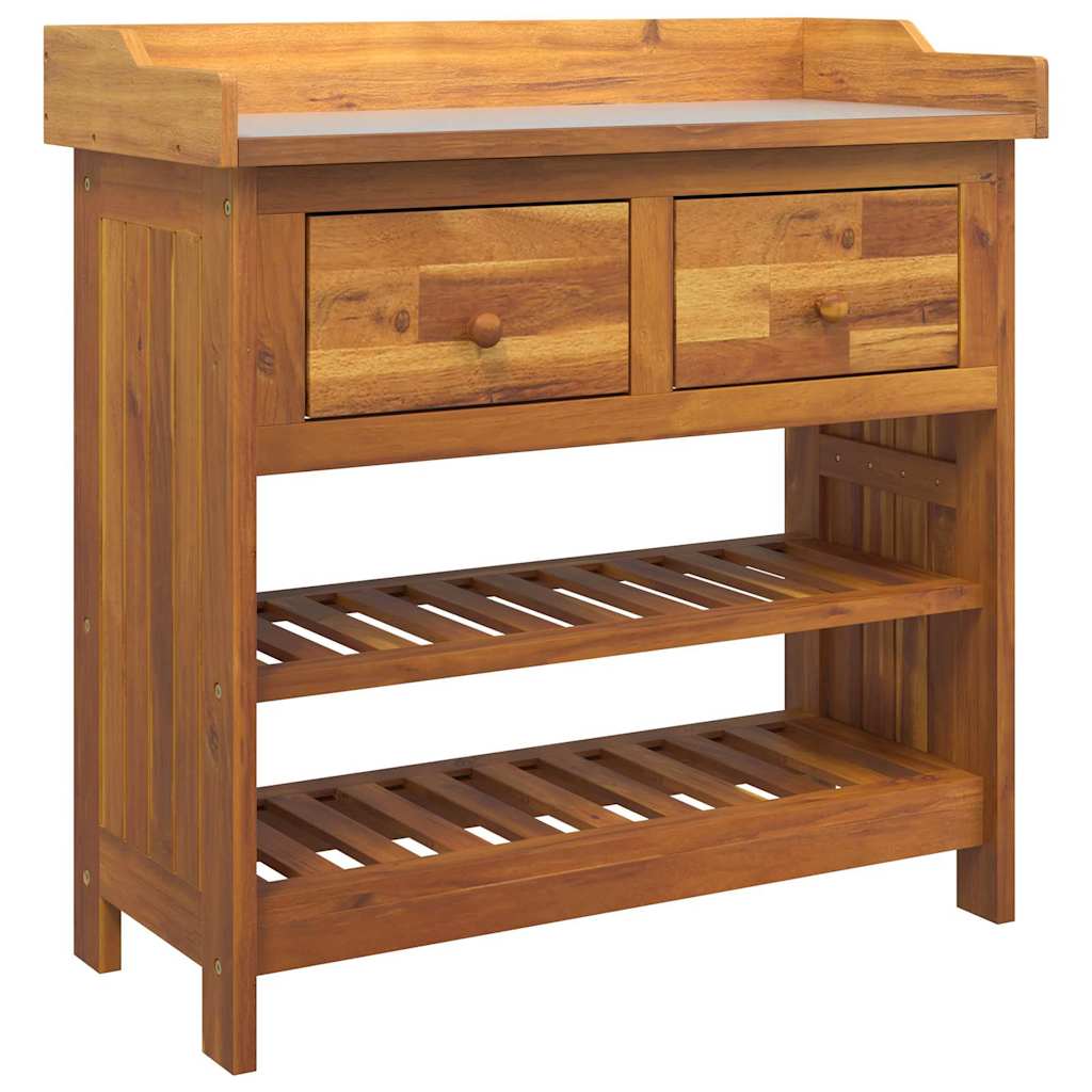 Garten-Schrank Natur 78 x 36,5 x 78 cm Massivholz Akazie