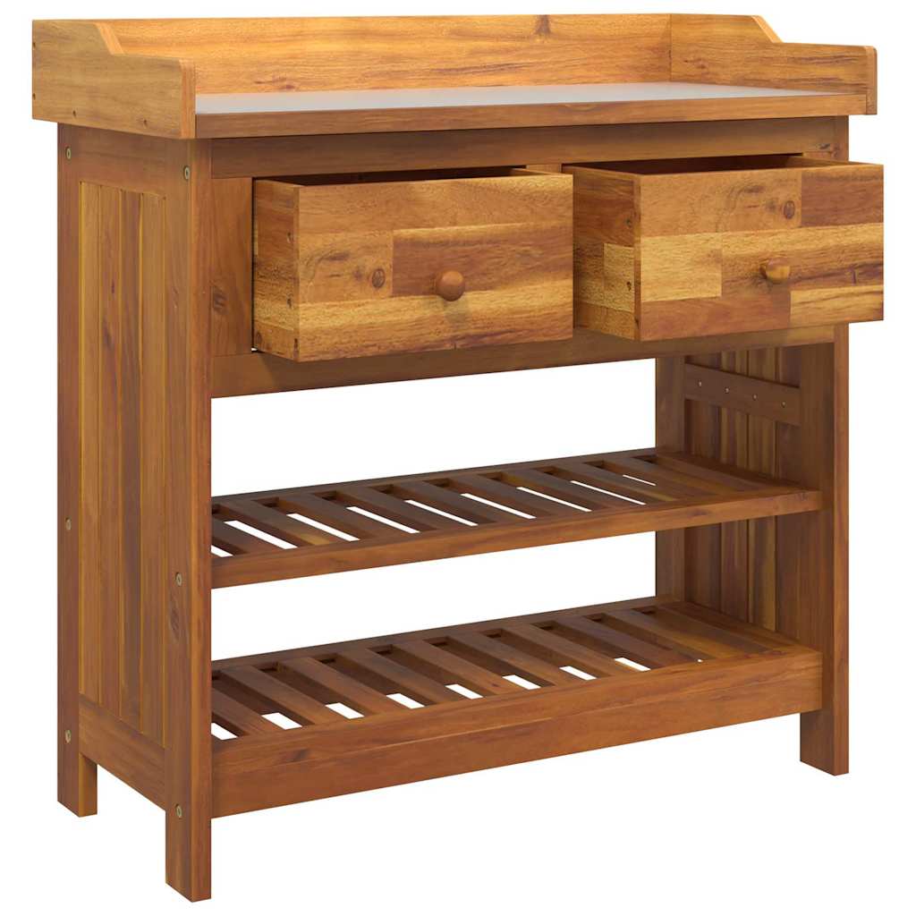 Garten-Schrank Natur 78 x 36,5 x 78 cm Massivholz Akazie