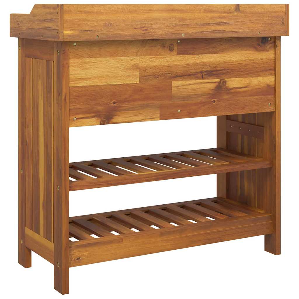 Garten-Schrank Natur 78 x 36,5 x 78 cm Massivholz Akazie
