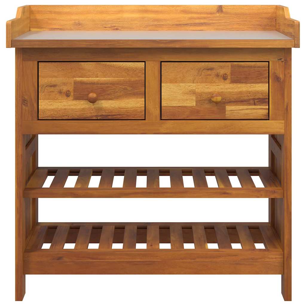 Garten-Schrank Natur 78 x 36,5 x 78 cm Massivholz Akazie