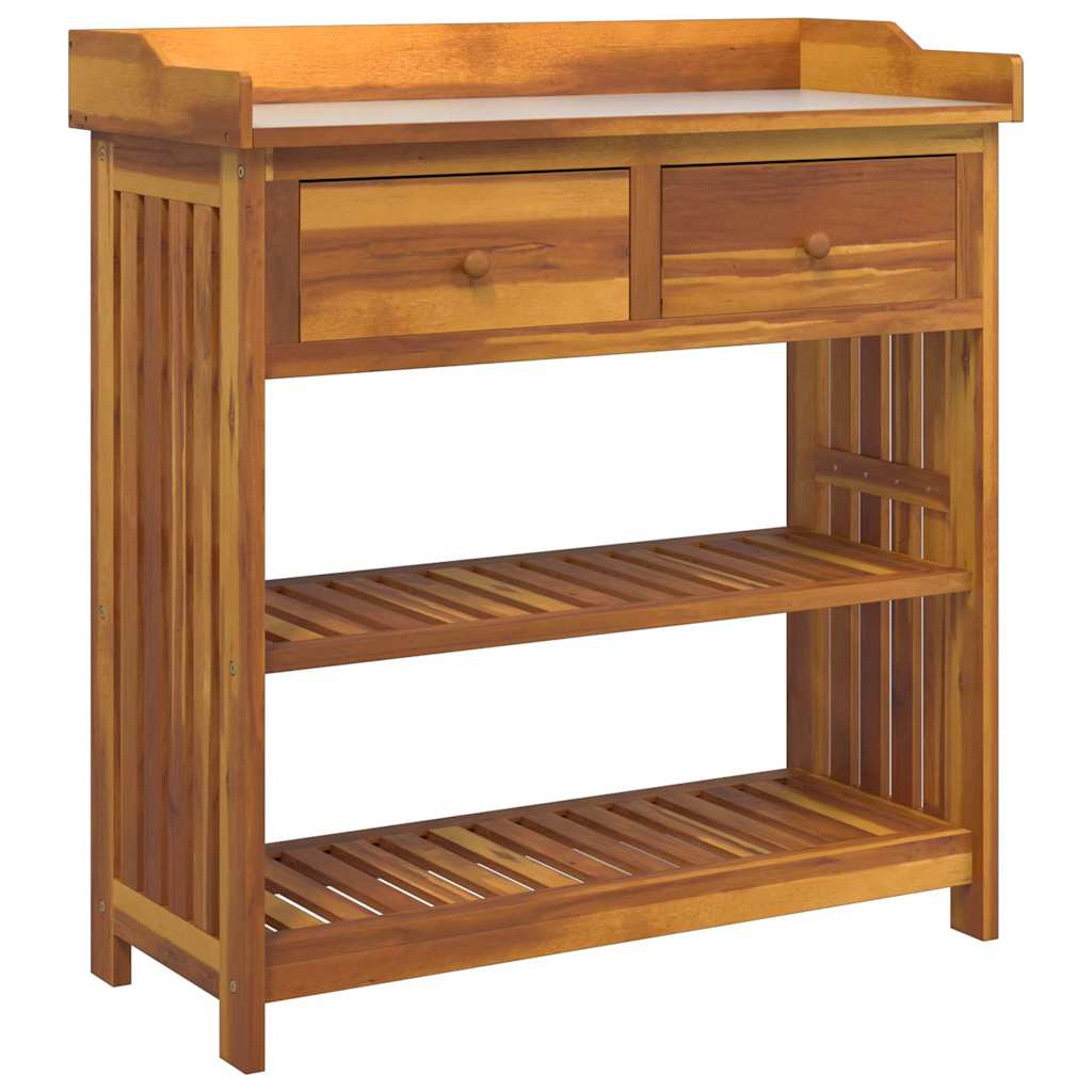 Garten-Schrank Natur 93 x 41,5 x 98 cm Massivholz Akazie