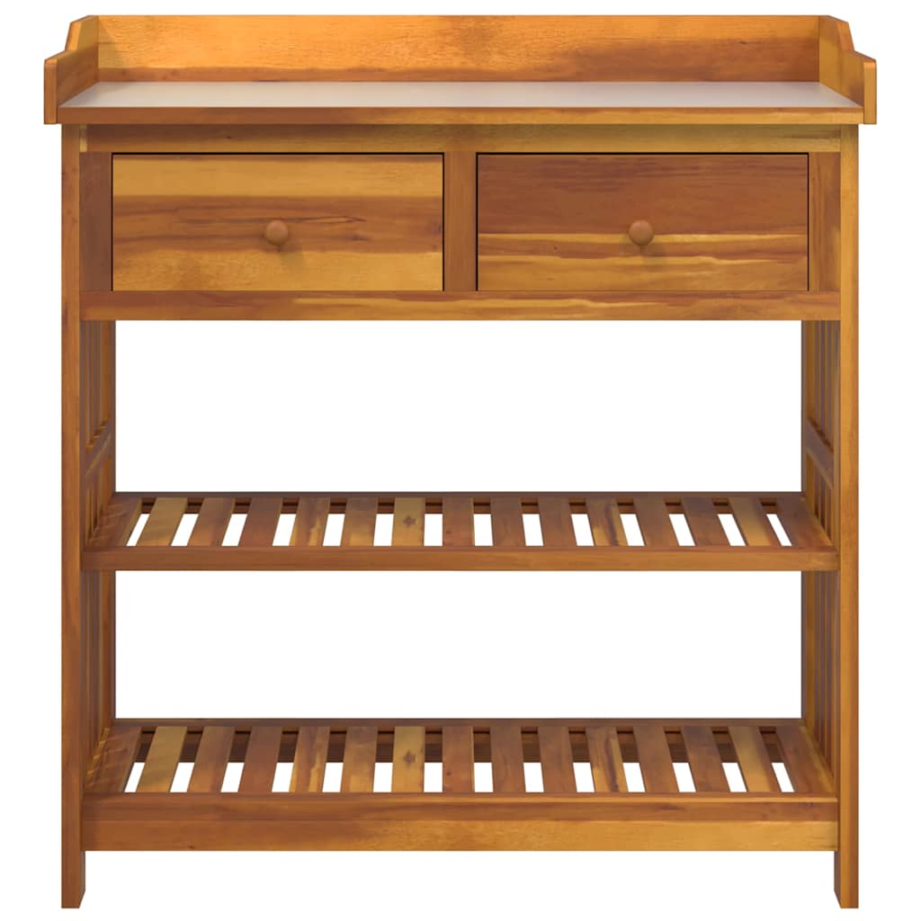 Garten-Schrank Natur 93 x 41,5 x 98 cm Massivholz Akazie