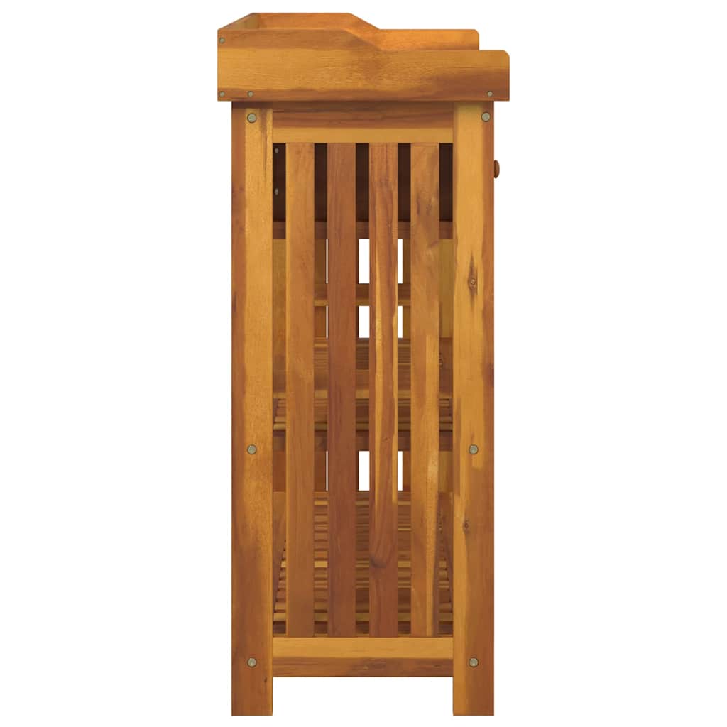 Garten-Schrank Natur 93 x 41,5 x 98 cm Massivholz Akazie
