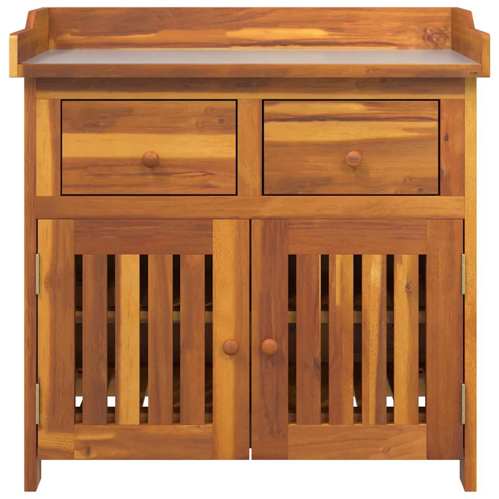 Garten-Schrank Natur 78 x 36,5 x 78 cm Massivholz Akazie