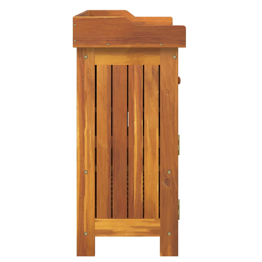 Garten-Schrank Natur 78 x 36,5 x 78 cm Massivholz Akazie