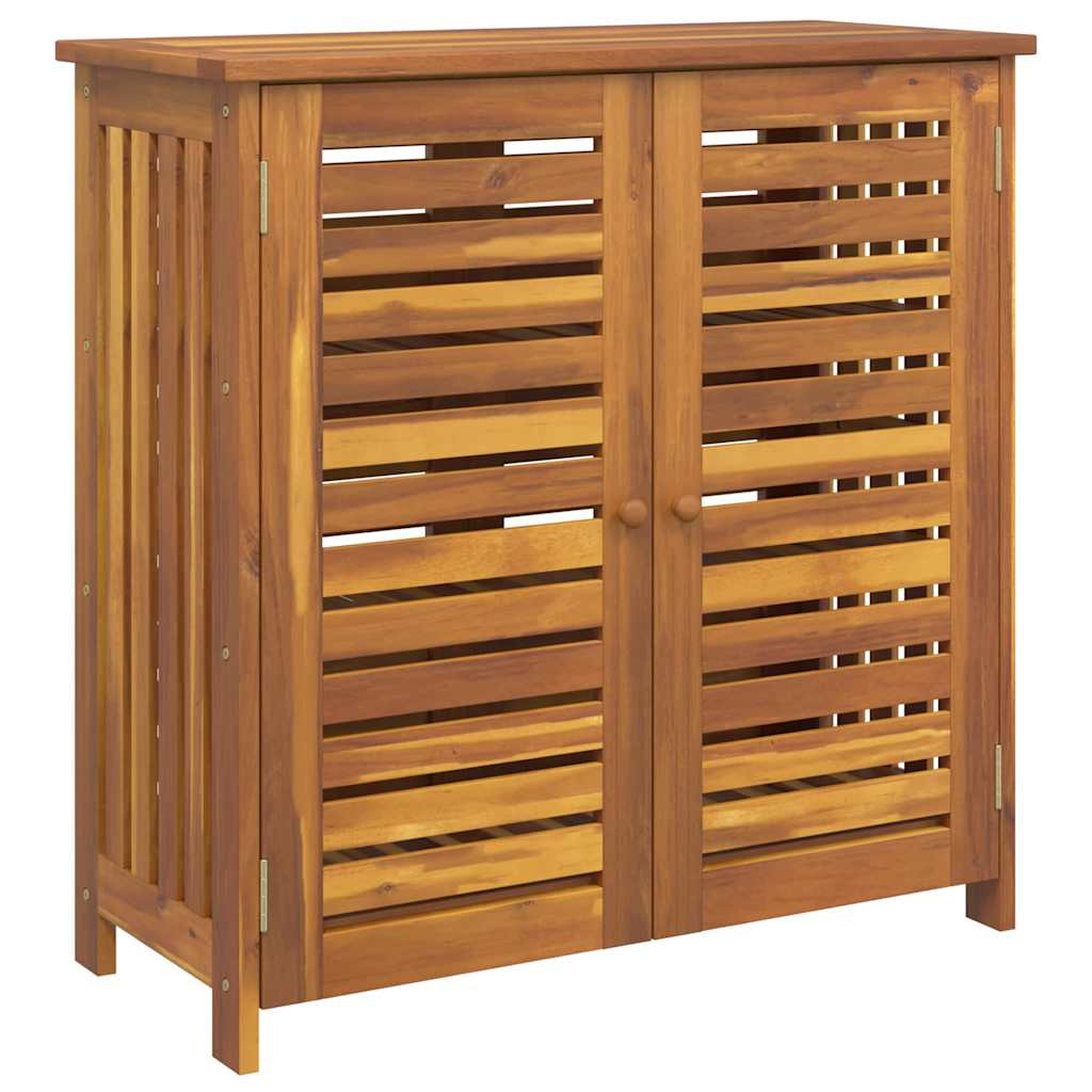 Garten-Schrank mit Regal Natur 90 x 40 x 90cm Massivholz Akazie