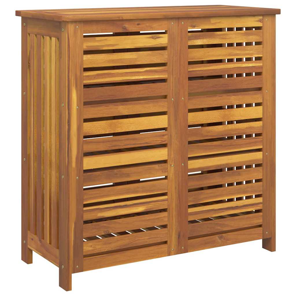 Garten-Schrank mit Regal Natur 90 x 40 x 90cm Massivholz Akazie