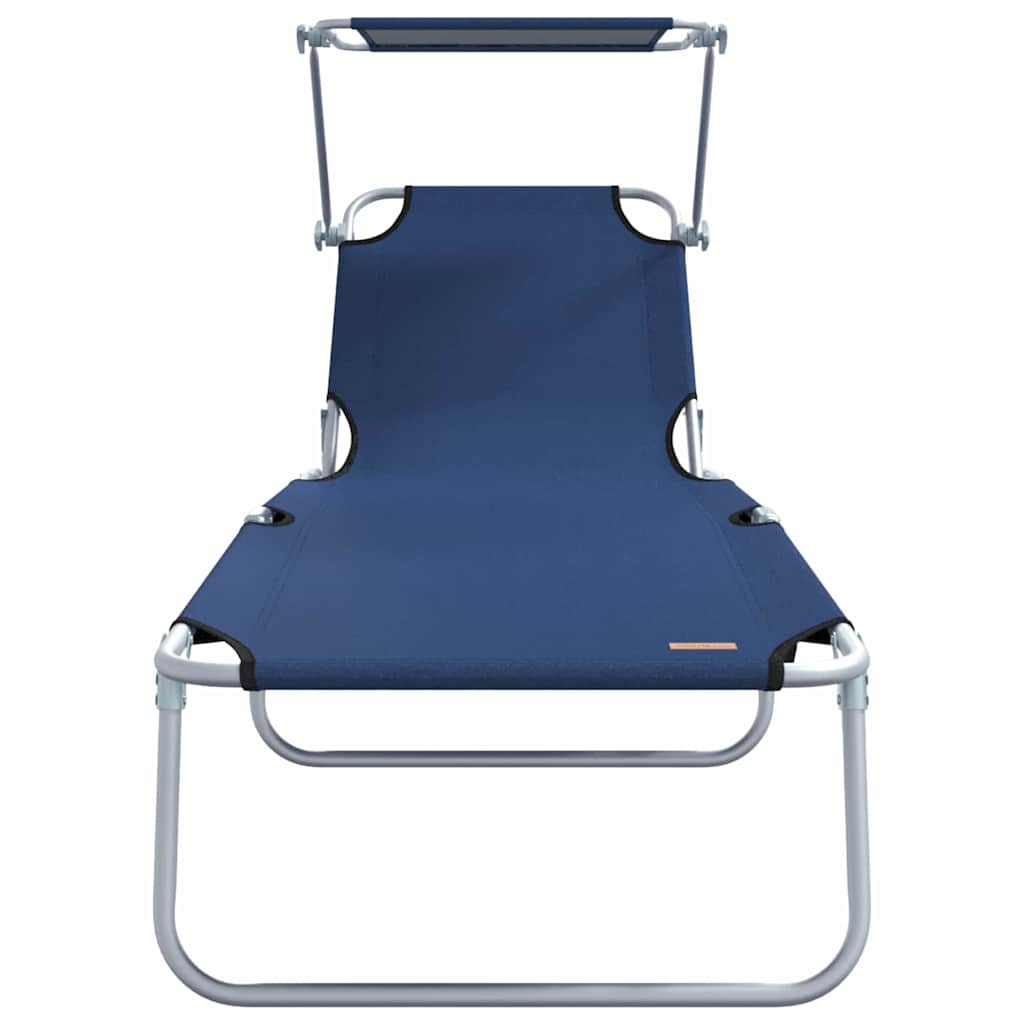 Sonnenliege 2 pcs Blau 58 x 188 x 77cm Polyester