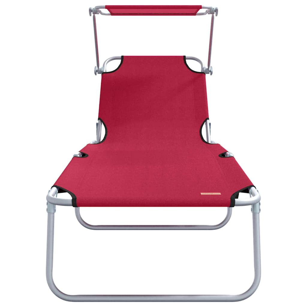 Sonnenliege 2 pcs Rot 58 x 188 x 77cm Polyester