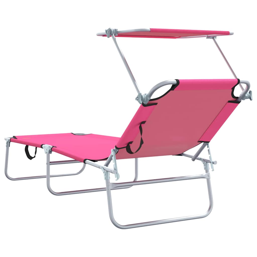 Sonnenliege 2 pcs Rosa 58 x 188 x 77cm Polyester