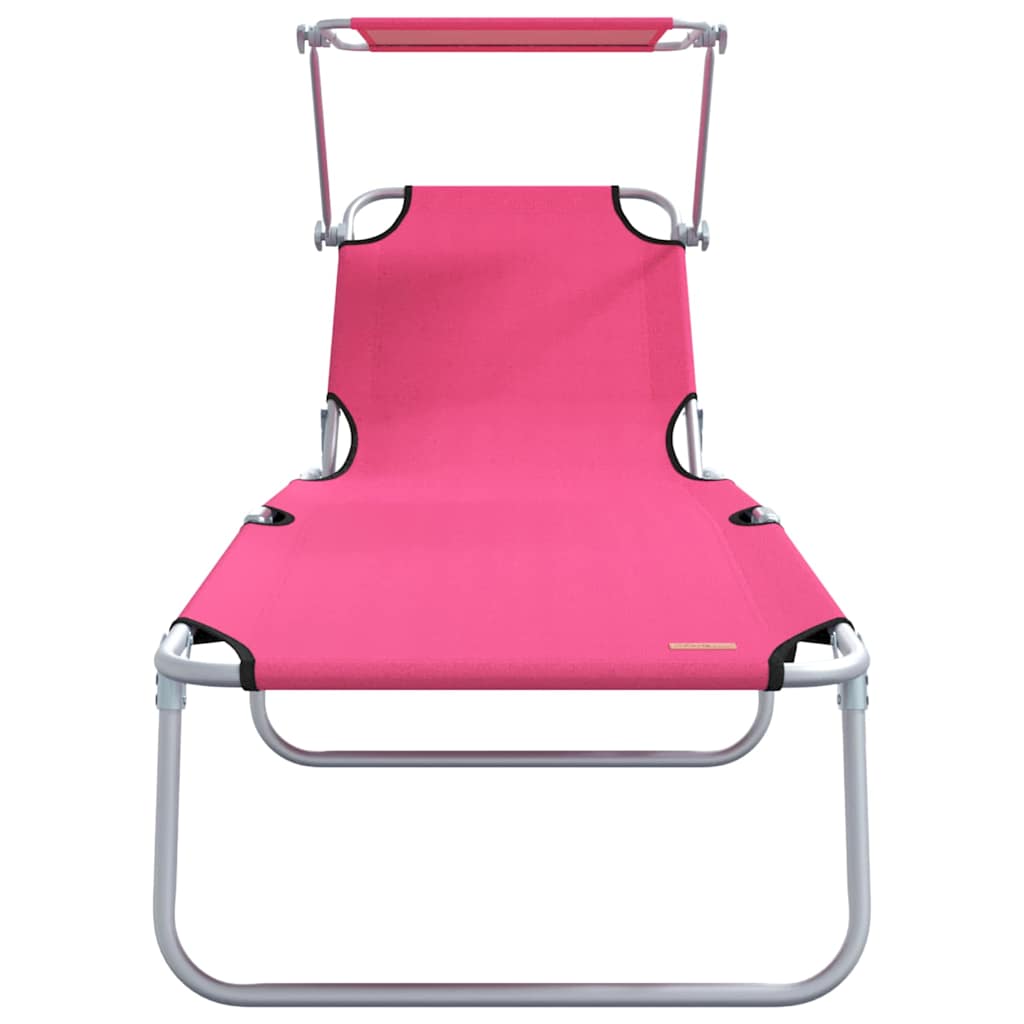 Sonnenliege 2 pcs Rosa 58 x 188 x 77cm Polyester
