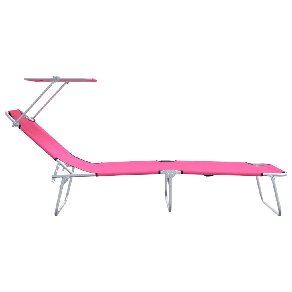 Sonnenliege 2 pcs Rosa 58 x 188 x 77cm Polyester
