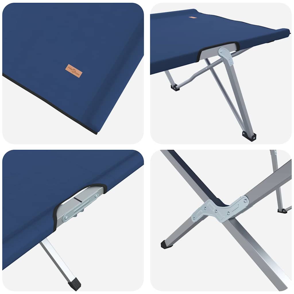 Klapp Schlafbett fürs Camping 2 pcs Blau 194 x 62,5 x 42,5 cm
