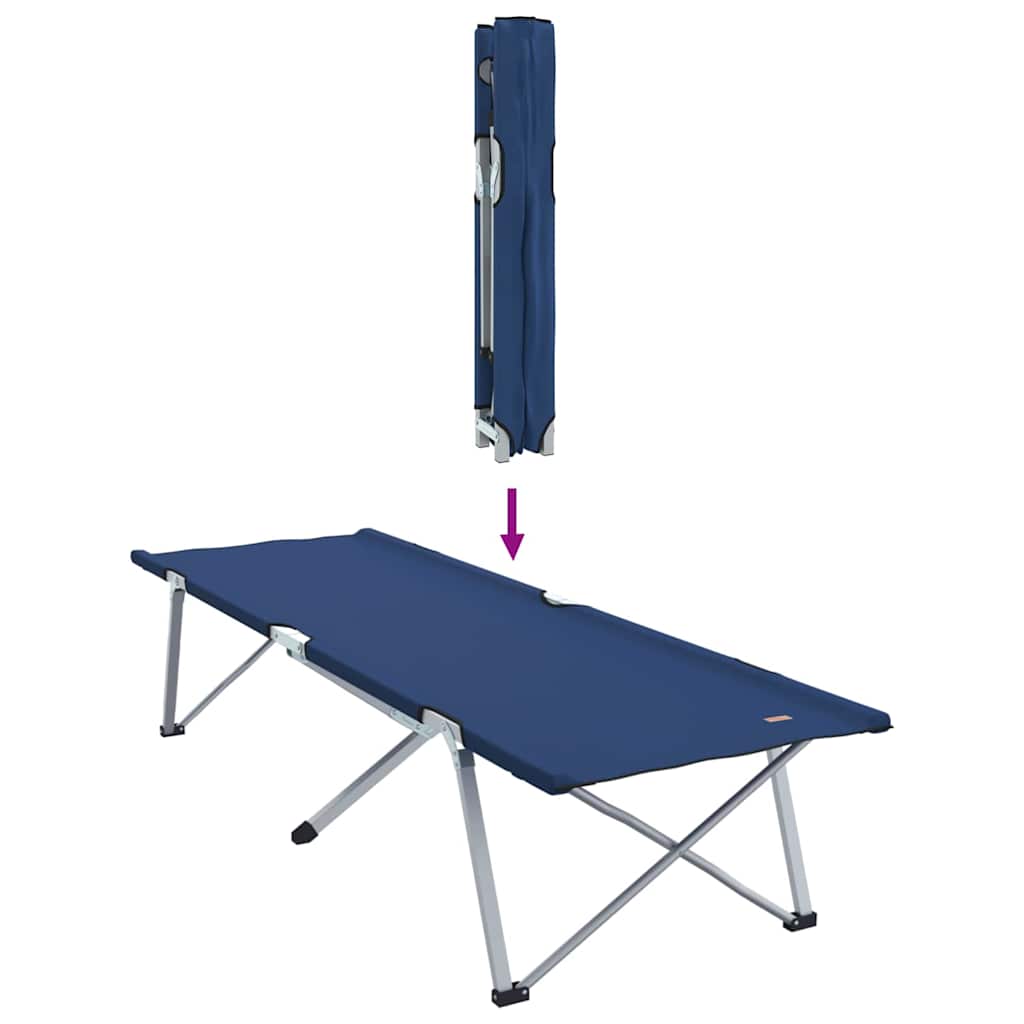 Klapp Schlafbett fürs Camping 2 pcs Blau 194 x 62,5 x 42,5 cm