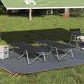 Klapp Schlafbett fürs Camping 2 pcs Schwarz Oxford und Stahl