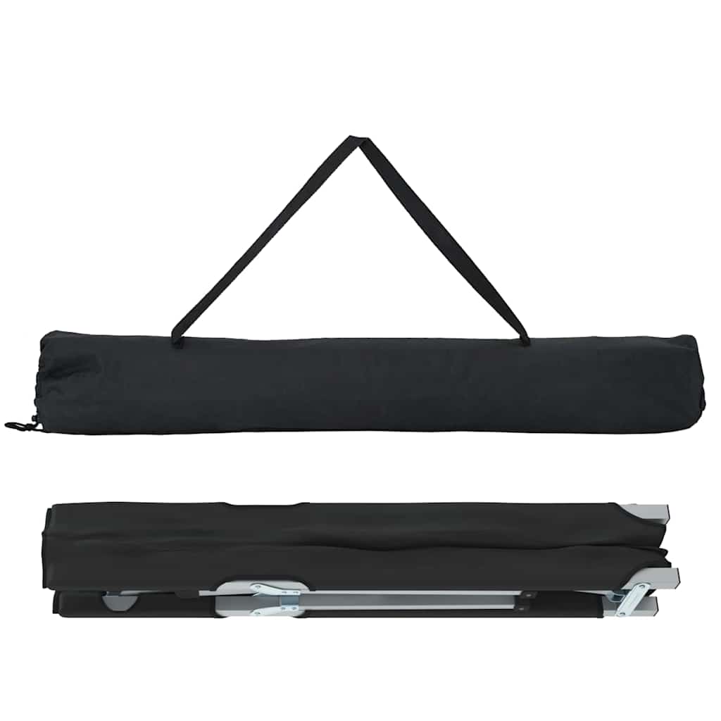 Klapp Schlafbett fürs Camping 2 pcs Schwarz Oxford und Stahl