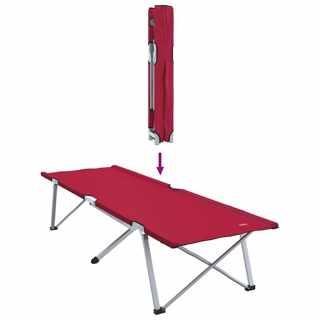 Klapp Schlafbett fürs Camping 2 pcs Rot 194 x 62,5 x 42,5 cm