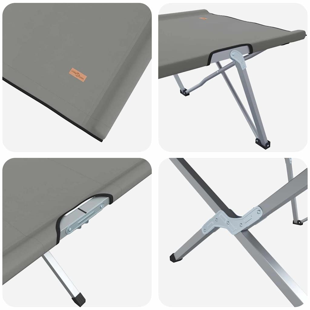 Klapp Schlafbett fürs Camping 2 pcs Grau 194 x 62,5 x 42,5 cm