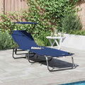 Klappbare Sonnenliege Blau 190 x 57 x 81 cm Oxford